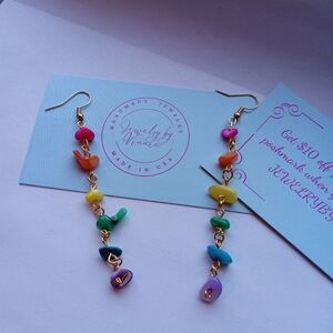 Hand Crafted Multicolor Dangle Earrings